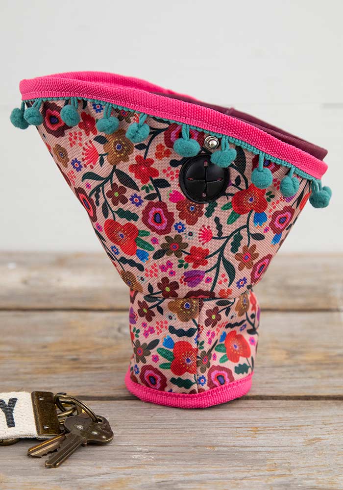 Blush Floral Car Cup Holder Organizer