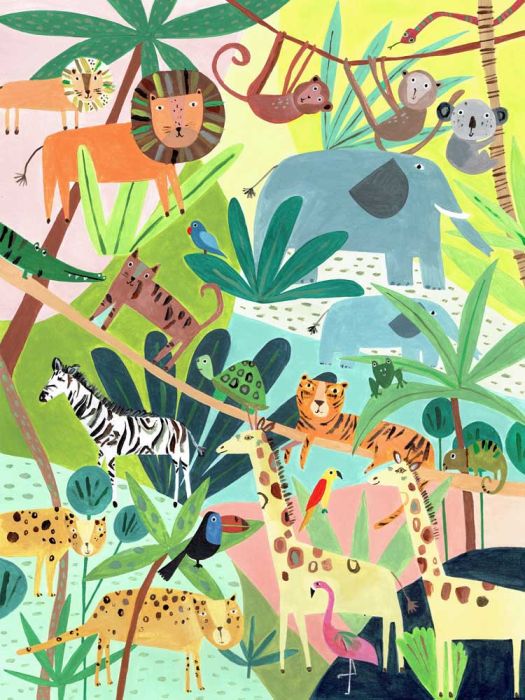 Color Safari Poster Decal