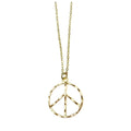 Gold Plated Peace Sign Necklace