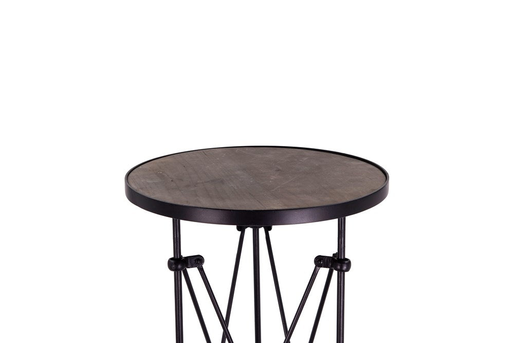 Metal Table with Wood Top