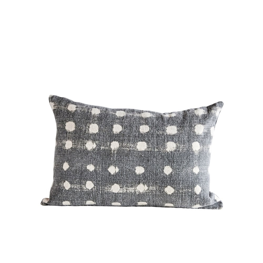Charcoal Polka Dot Pillow