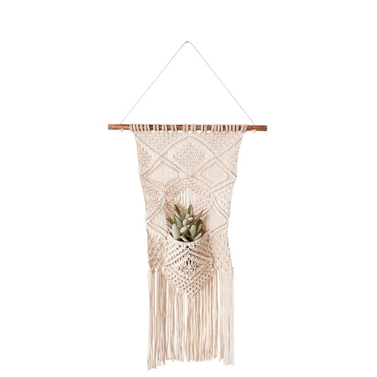 Macrame Wall Hanging with Pocket