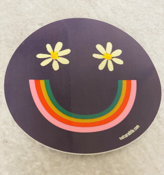 Daisy Smiley Face Vinyl Sticker