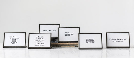Metal & Glass Frames with Sayings