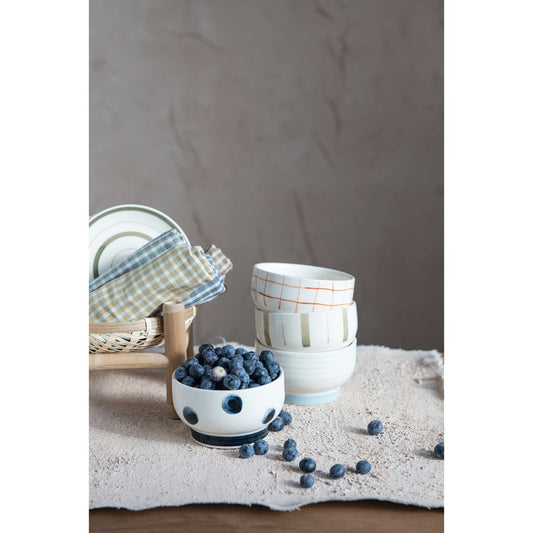 Hand-Painted Stoneware Mini Bowls