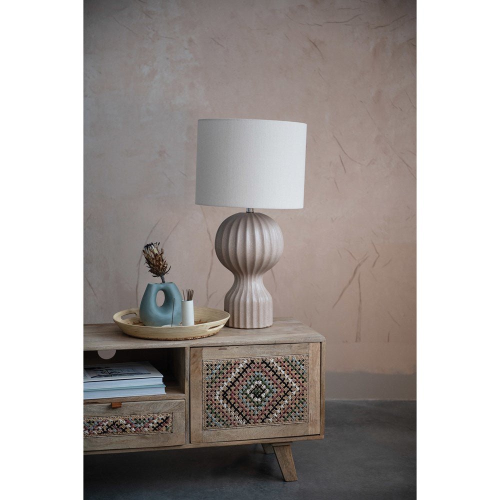Mango Wood & Cane Console