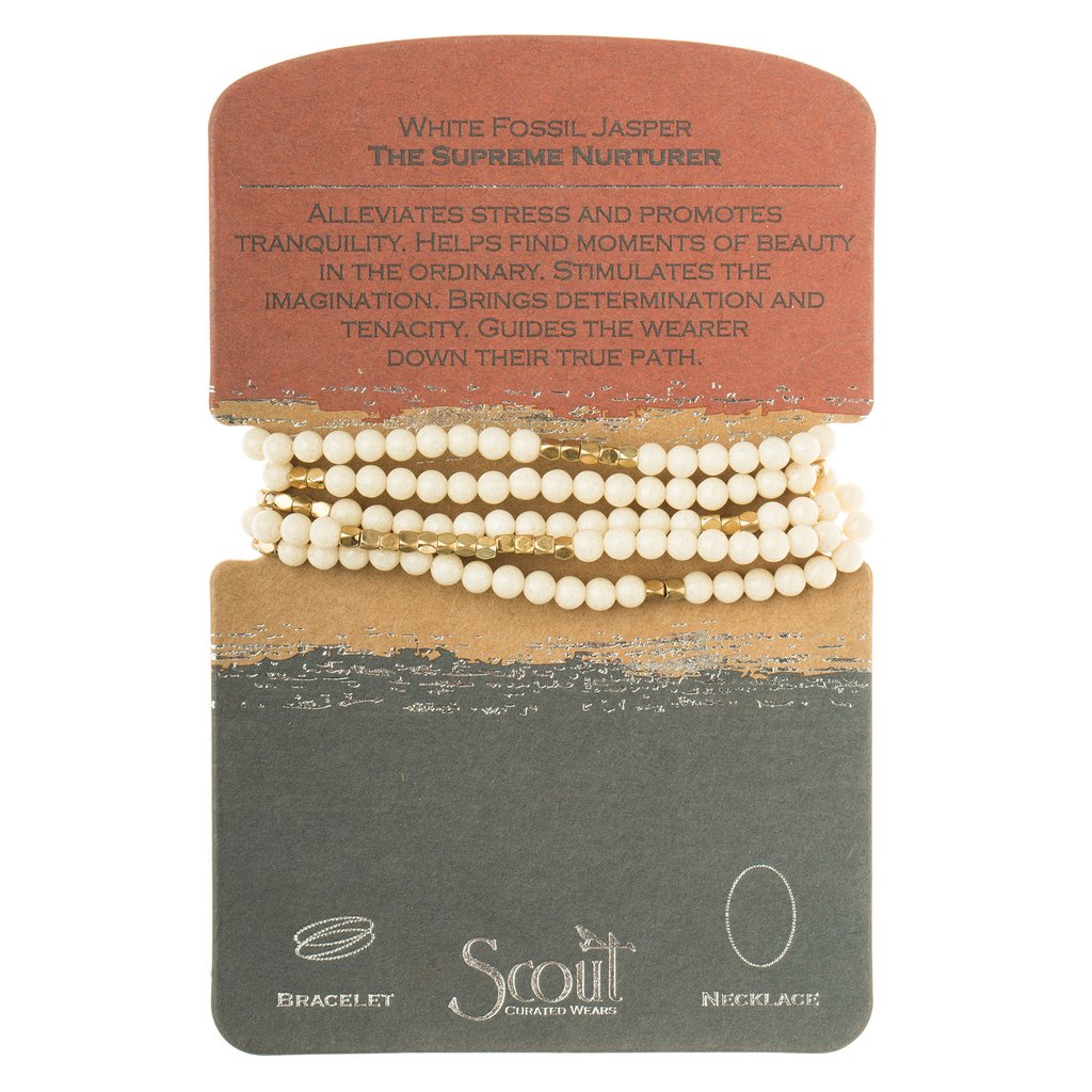 Stone Wrap: White Fossil Jasper - The Supreme Nurterer