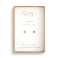 Round Amethyst Gemstone Gold Earrings