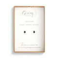 Round Lapis Gemstone Gold Earrings