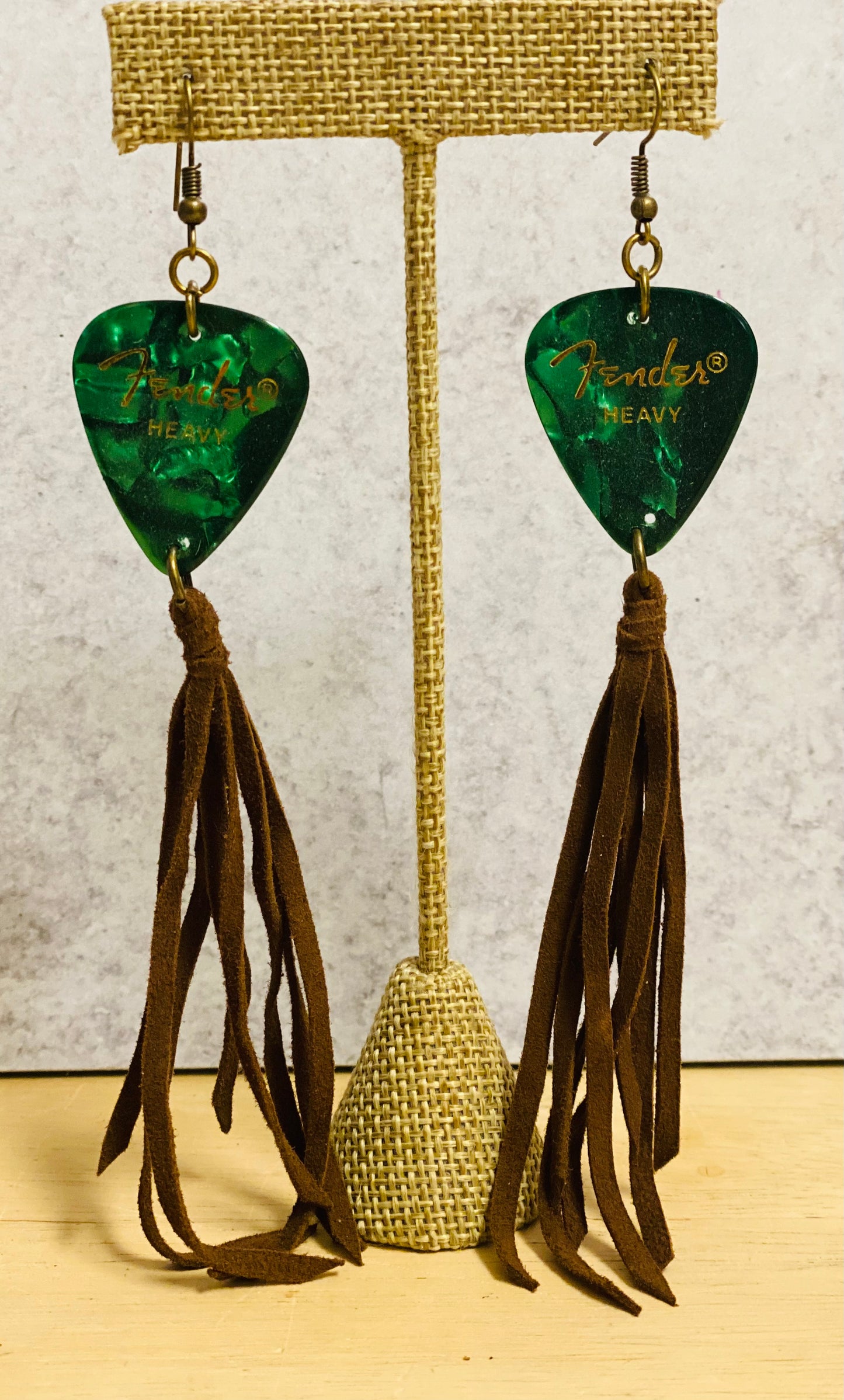 Fender Guitar Pick Tassel Earrings