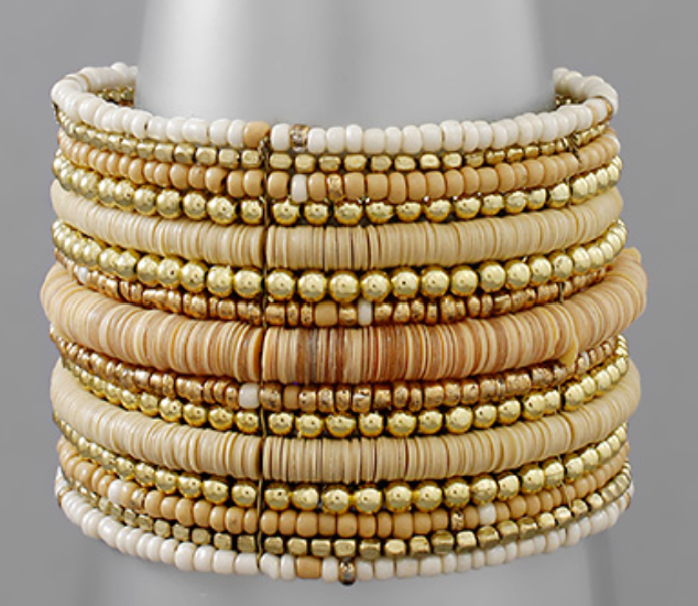 Multi Beads Bangle Bracelet