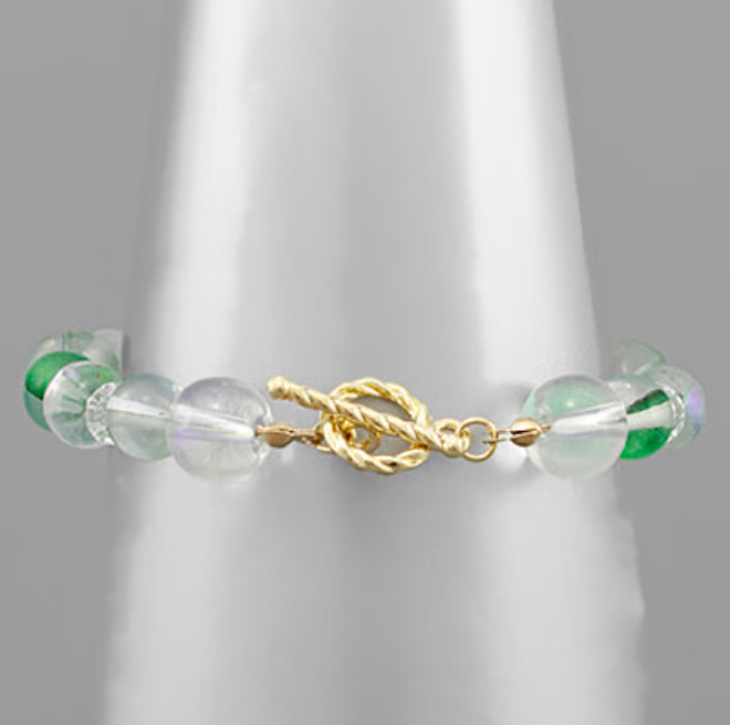 Green Mermaid Bead Bracelet
