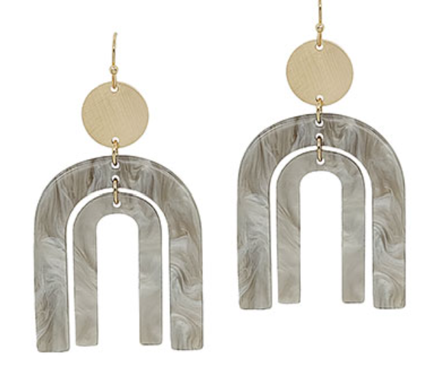 Double Arch Resin Earrings