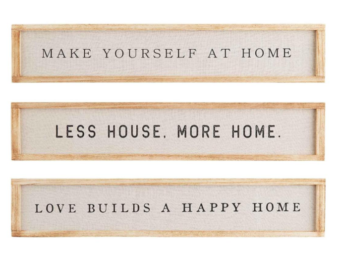 Home Framed Canvas Plaques