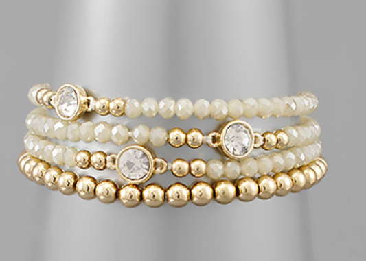 Bead & Ball Layer Bracelet