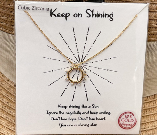"Keep on Shining" Gold Necklace