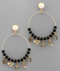 Cowgirl Charm & Bead Earrings