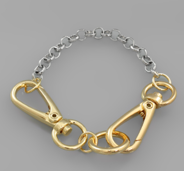 Double Clasp Chain Bracelet