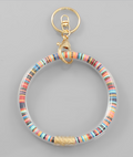Rubber Bead Silicone Key Ring Bracelet