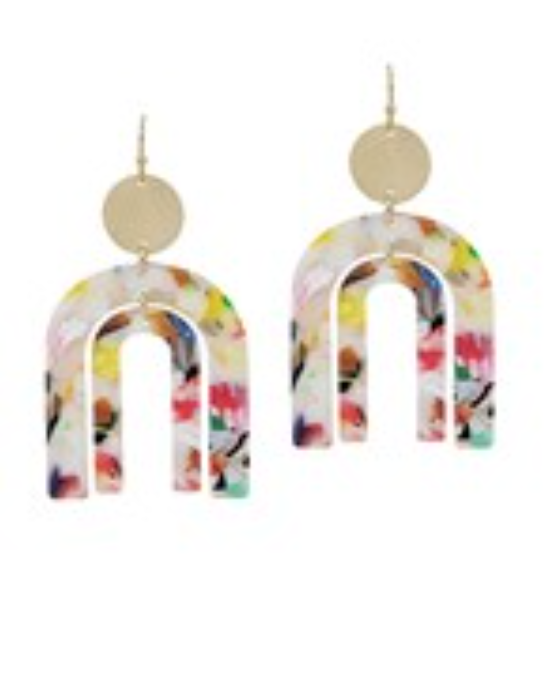 Double Arch Resin Earrings