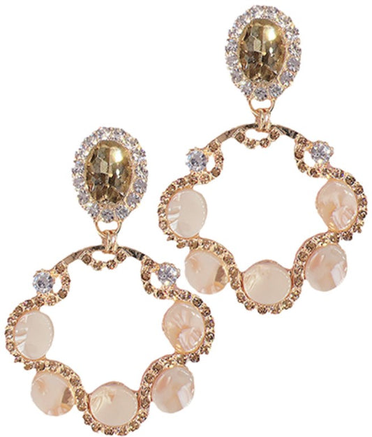 Acetate & Crystal Statement Earrings