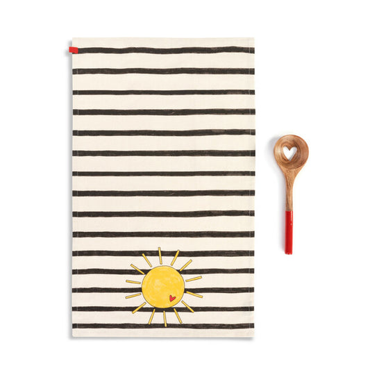 Sun & Stripes Kitchen Towel & Spoon Set