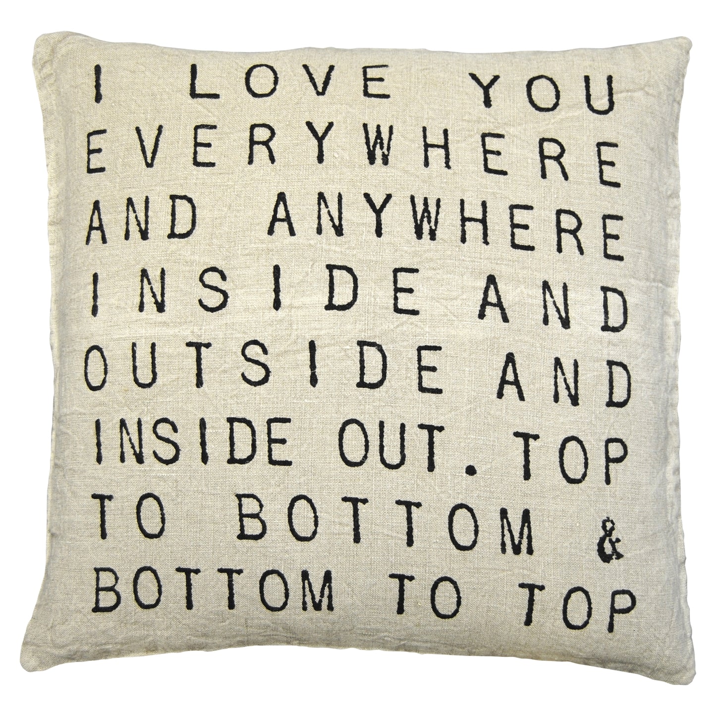 I Love You Everywhere Art Pillow
