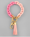 Color Chain & Tassel Keychain Bracelet