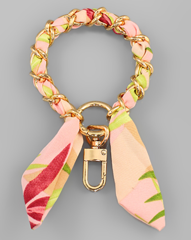 Scarf & Chain Key Chain Bracelet