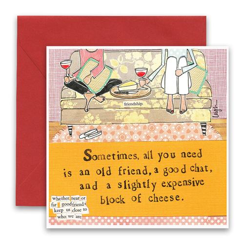 Block of Cheese Friend Card