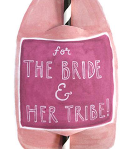 Bride Tribe Bottle Straw Card