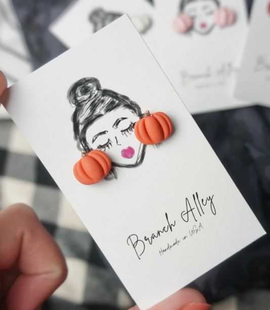 Dainty Mini Pumpkin Studs