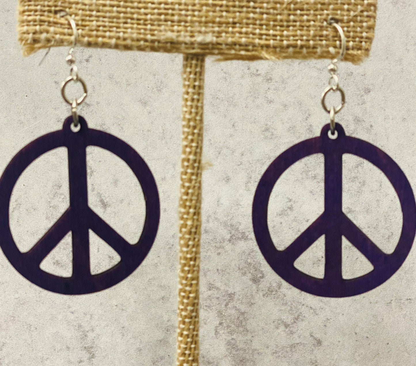 Small Peace Sign Earrings