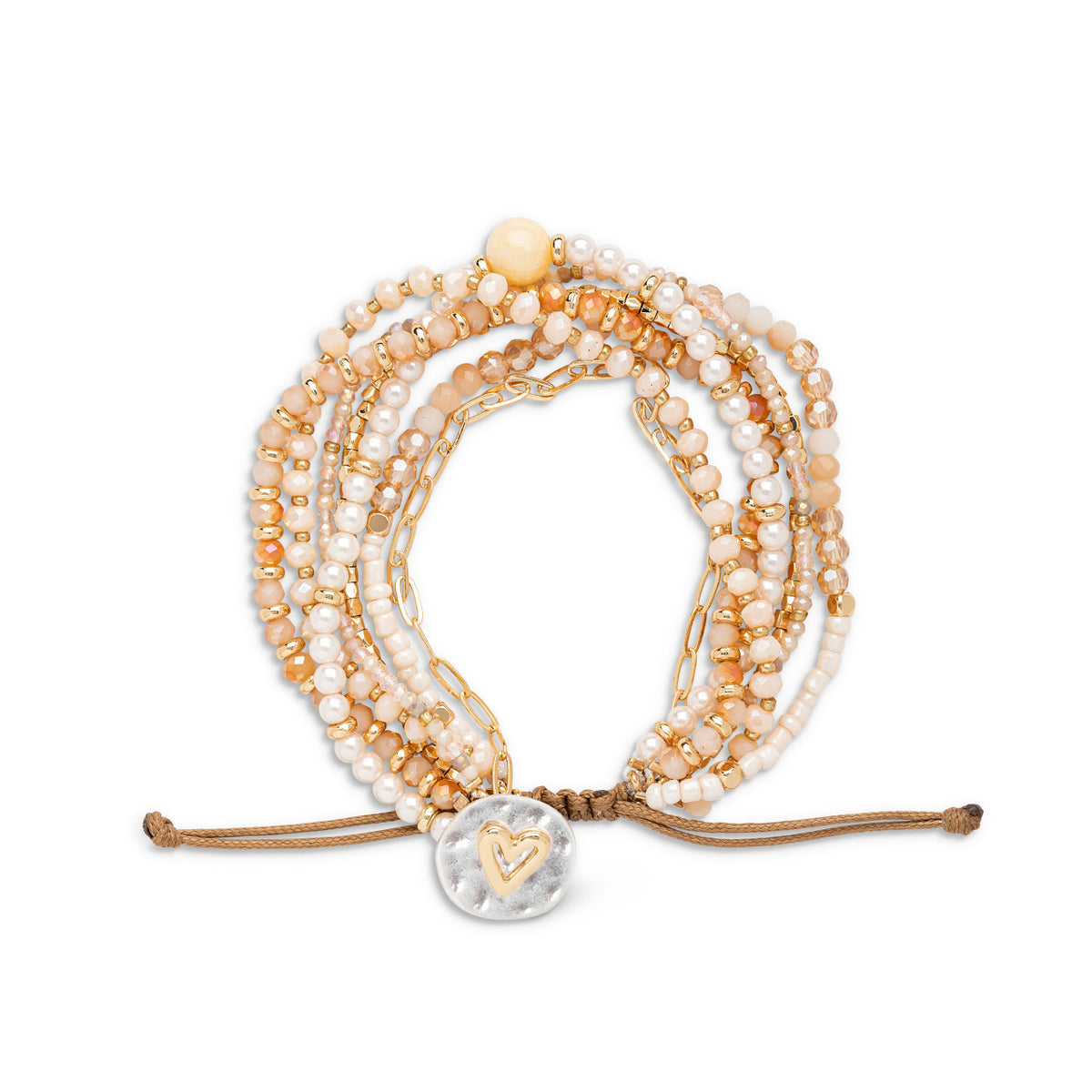 Your Journey Beaded Love Bracelet - Champagne