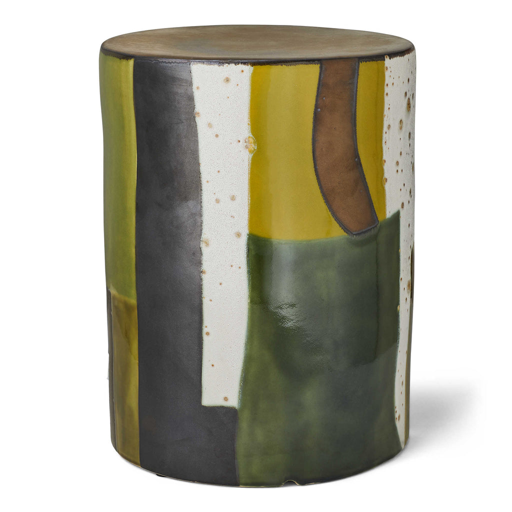 Graph Garden Stool, Green