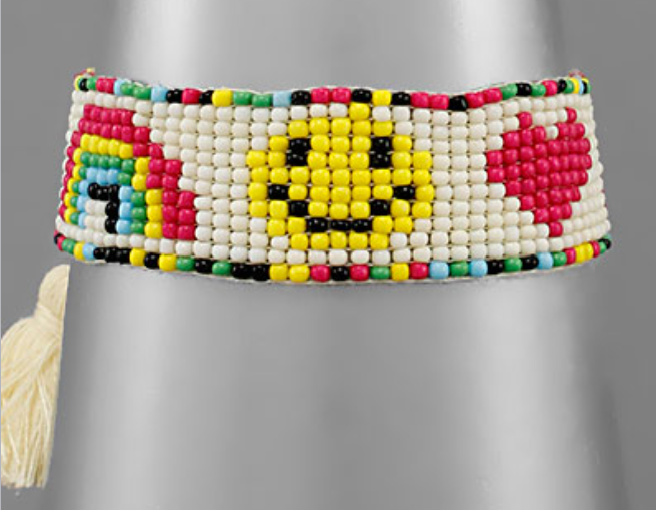 Smile & Rainbow Beaded Bracelet