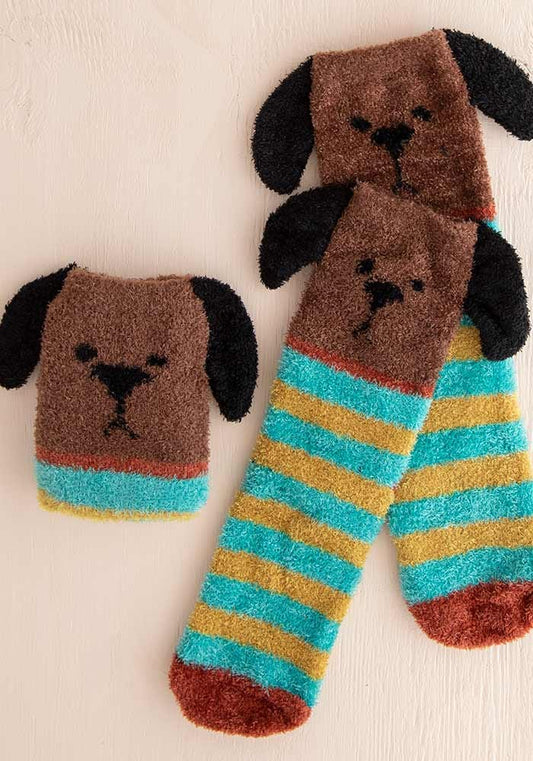Brown Dog Cozy Socks