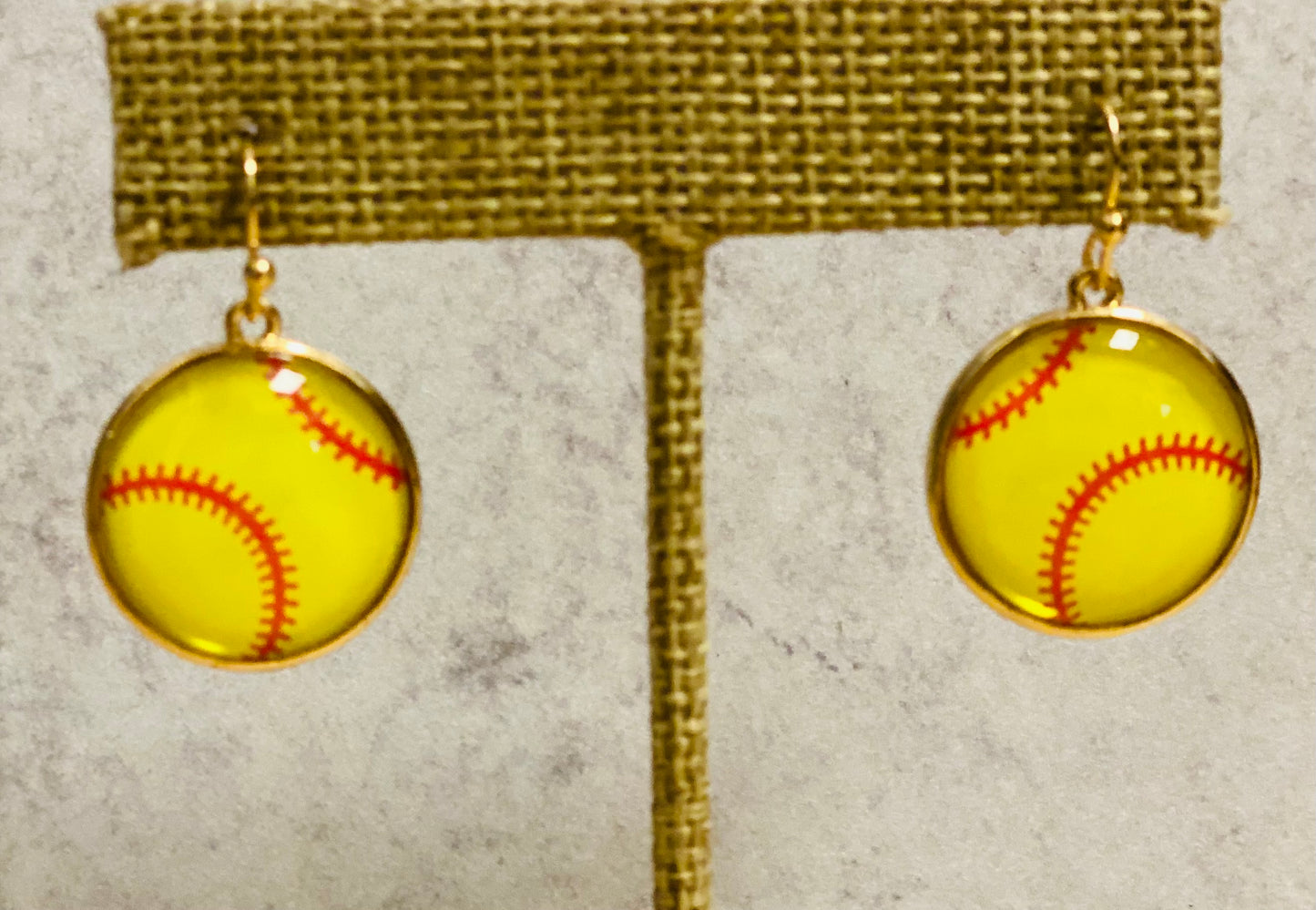 Epoxy Sports Ball Theme Earrings