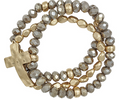 Multi Beads Cross Bracelet