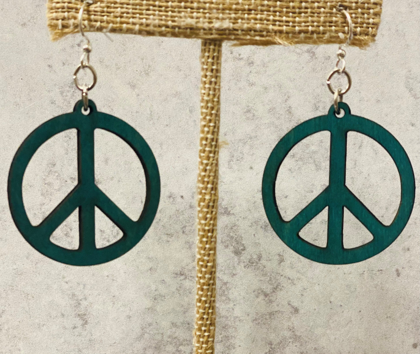 Small Peace Sign Earrings