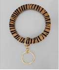 Cow Leather Key Ring Bangle