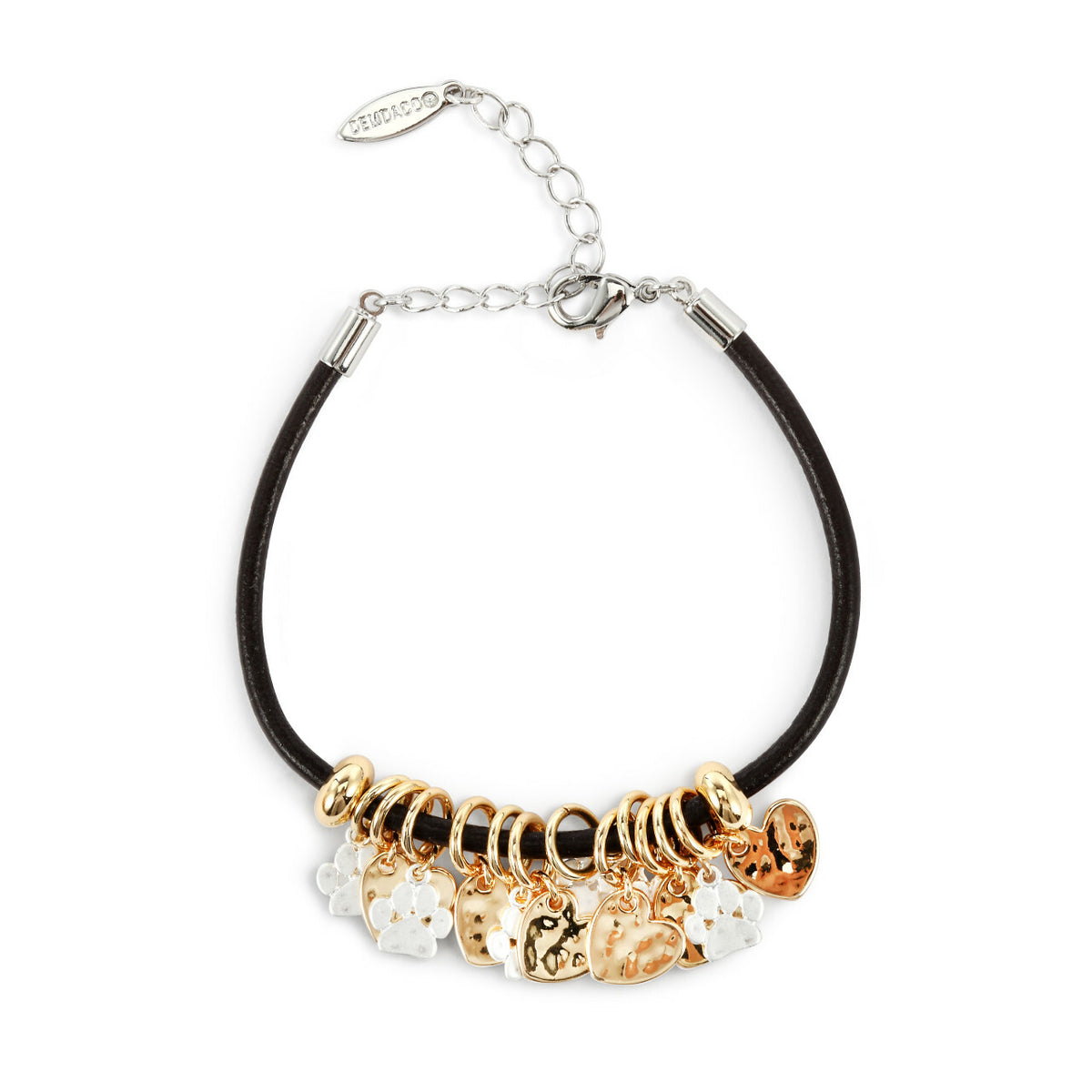 Charm Bracelet - Paw Print & Heart