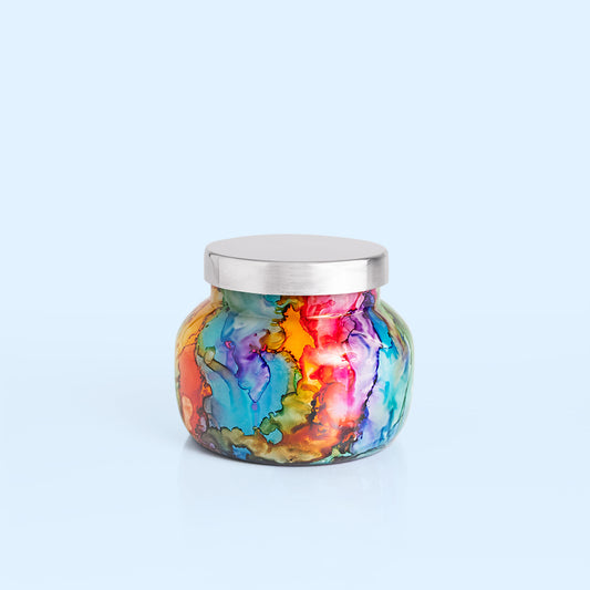 Capri Blue Volcano Rainbow Watercolor Petite Jar