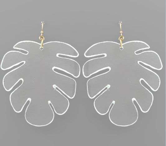 Acrylic Leaf Earrings
