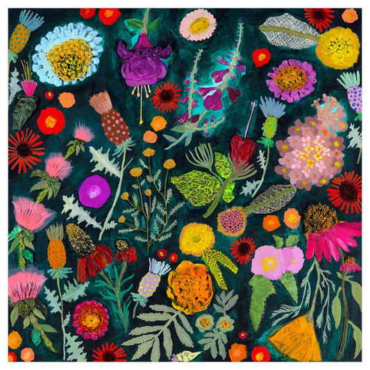 Wildflower Thistles Canvas Wall Art