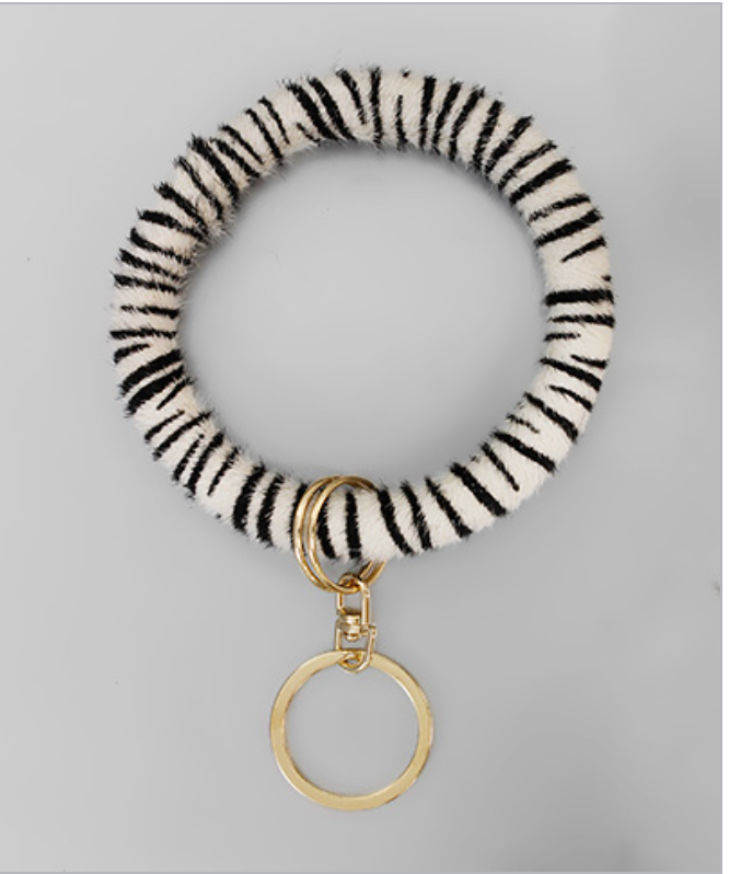 Cow Leather Key Ring Bangle